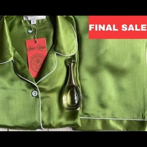 Women 100% Silk Pear Pajama Set